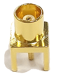 50 Ohm 6GHz MCX PCB Mount Connector